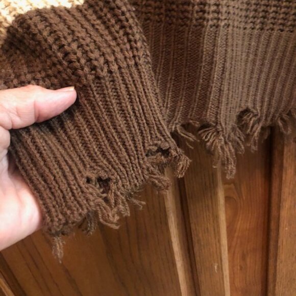 Alison Andrews Distressed Womens pullover striped sweater Size L - Picture 5 of 5